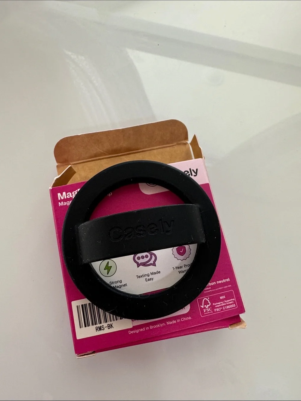Casely MagRing Magnetic Phone Grip in Black
